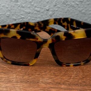 Prada Tortoiseshell Square Sunglasses with Brown Lenses